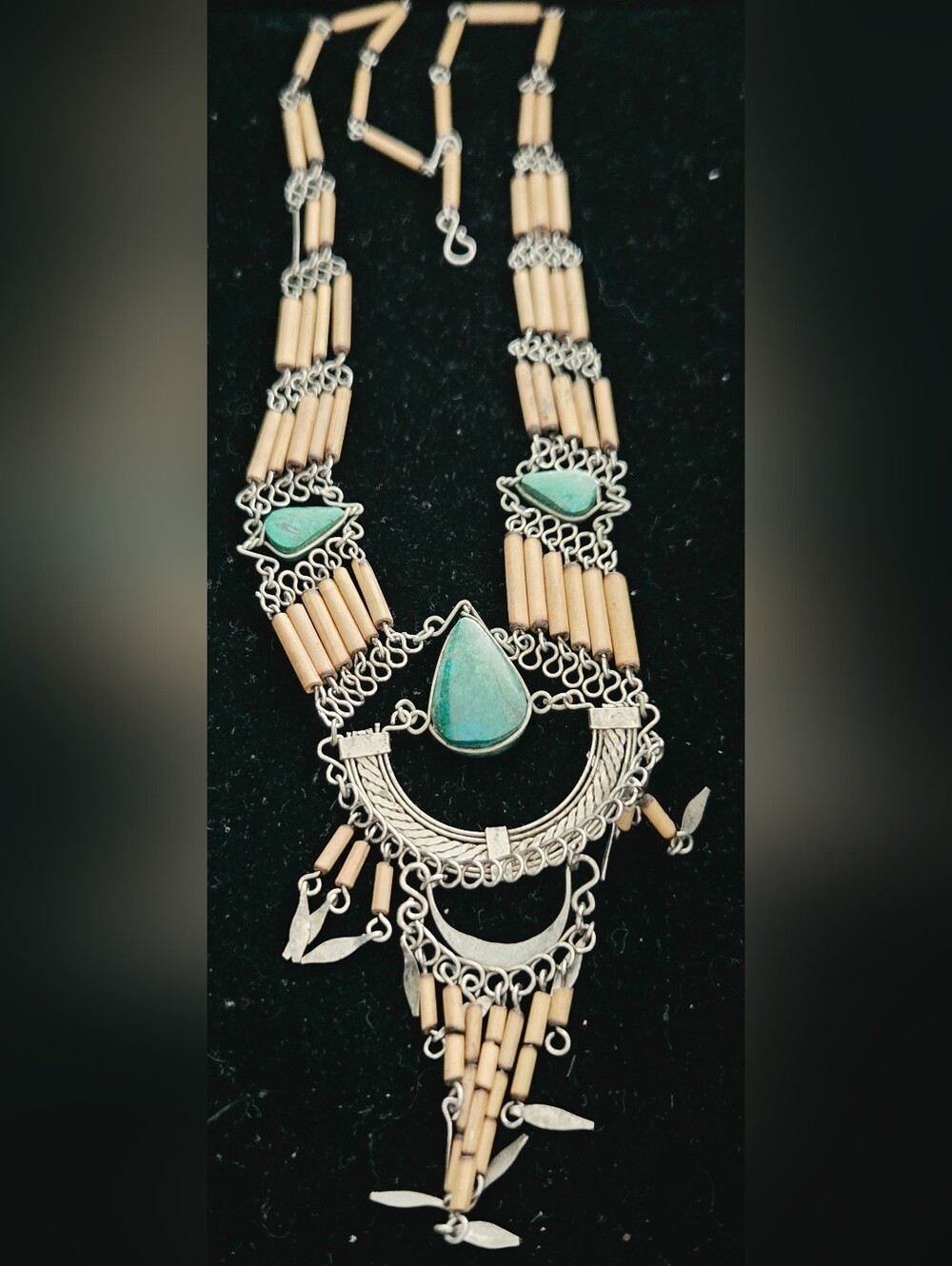 Vintage Pervian Statement Bib Necklace